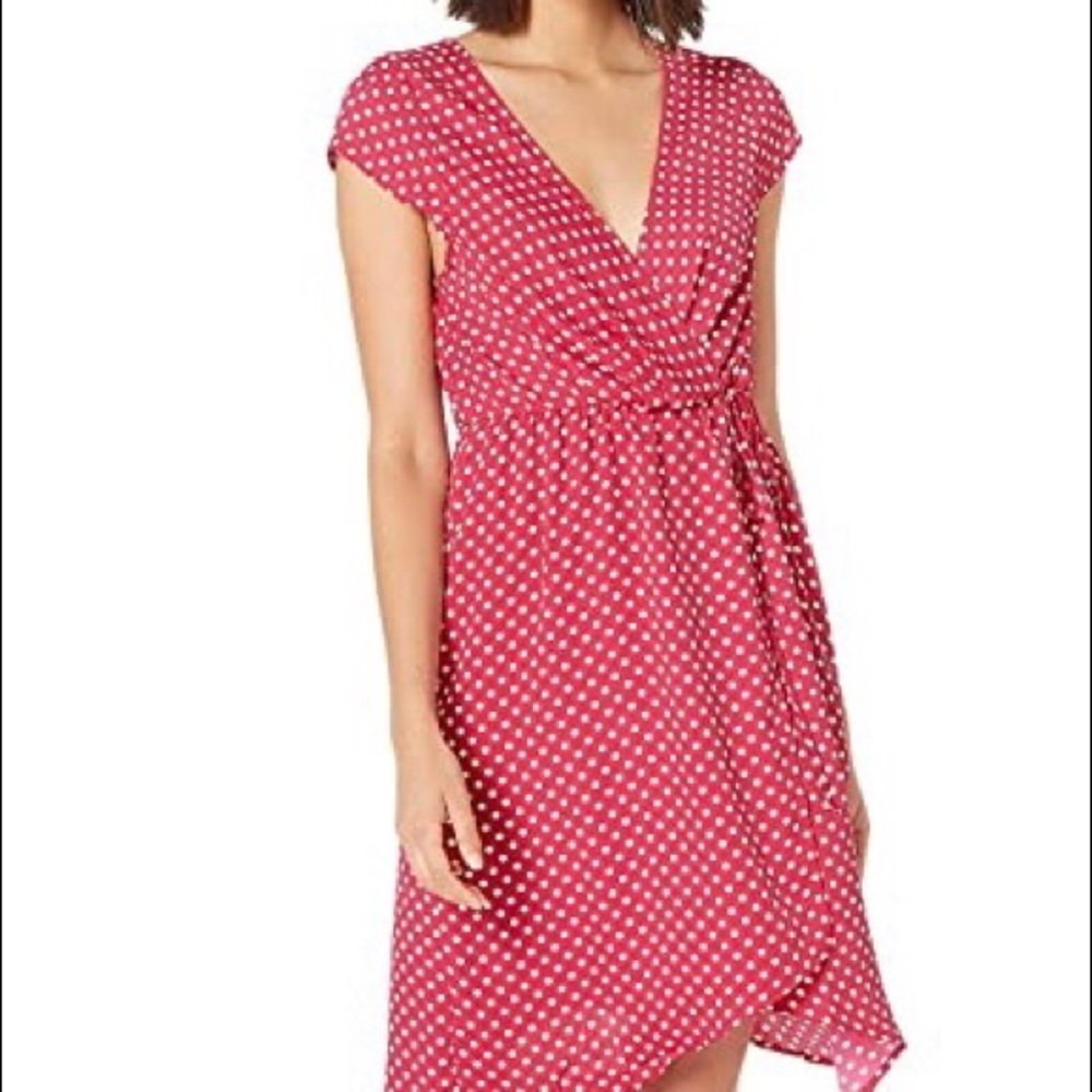 BCBG Sangria Maxazria White Polkadot Dress Sz: Small MSRP $134